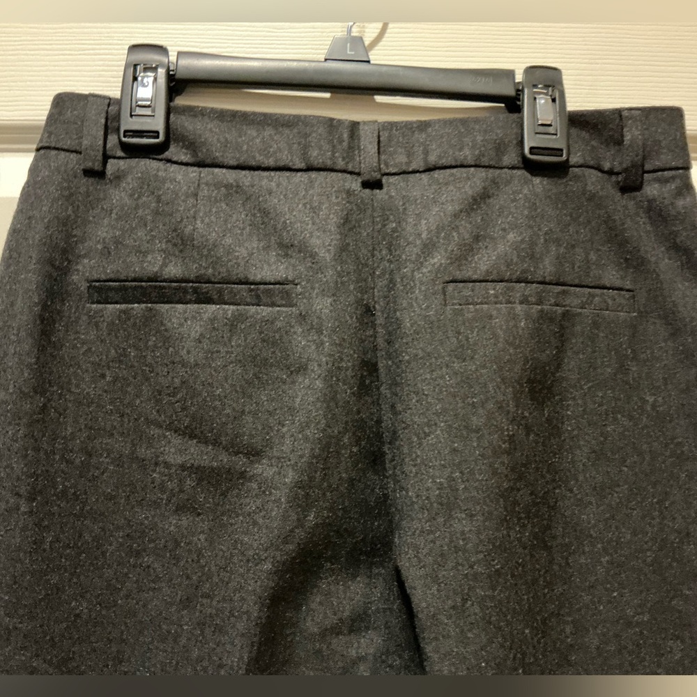 J. Crew Italian Merino Wool Wide Leg Pant Charcoal Trouser Career Casual Woman 8 - Picture 7 of 11